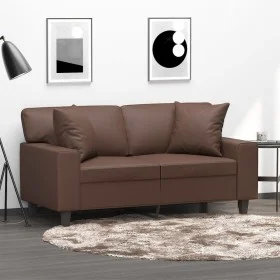 Cojines decorativos 2 uds cuero sintético marrón 40x40 cm de vidaXL, Cojines - Ref: Foro24-349481, Precio: 20,64 €, Descuento: %