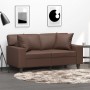Cojines decorativos 2 uds cuero sintético marrón 40x40 cm de vidaXL, Cojines - Ref: Foro24-349481, Precio: 20,85 €, Descuento: %