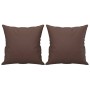 Cojines decorativos 2 uds cuero sintético marrón 40x40 cm de vidaXL, Cojines - Ref: Foro24-349481, Precio: 20,85 €, Descuento: %