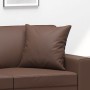Cojines decorativos 2 uds cuero sintético marrón 40x40 cm de vidaXL, Cojines - Ref: Foro24-349481, Precio: 20,85 €, Descuento: %