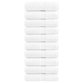 Toallas de baño premium SOLUND 10 uds blancas 30x30 cm 600 g/m² en Toallas | Comprar online en Foru.es