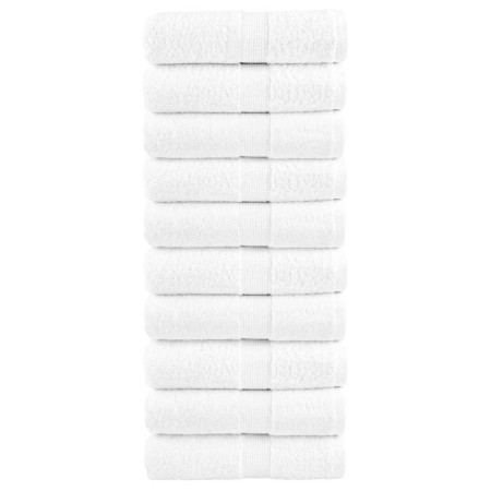 Toallas de baño premium SOLUND 10 uds blancas 30x30 cm 600 g/m² en Toallas | Comprar online en Foru.es