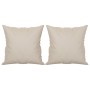 Cojines decorativos 2 uds tela microfibra crema 40x40 cm de vidaXL, Cojines - Ref: Foro24-349499, Precio: 23,63 €, Descuento: %