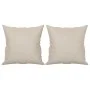 Cojines decorativos 2 uds tela microfibra crema 40x40 cm de vidaXL, Cojines - Ref: Foro24-349499, Precio: 23,32 €, Descuento: %