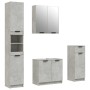 Set muebles de baño 4 piezas madera contrachapada gris hormigón de vidaXL, Muebles de baño - Ref: Foro24-3115887, Precio: 276...