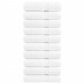 Toallas de baño SOLUND 10 uds blanco 100x150 cm 600 gsm en Toallas | Comprar online en Foru.es