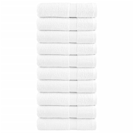 Toallas de baño SOLUND 10 uds blanco 100x150 cm 600 gsm en Toallas | Comprar online en Foru.es