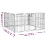Corral para perros 4 paneles acero con recubrimiento en polvo de vidaXL, Casetas y cercados para perros - Ref: Foro24-171795,...