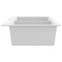 Fregadero encastrable de granito blanco crema de dos cubetas de vidaXL, Fregaderos - Ref: Foro24-141677, Precio: 397,18 €, De...