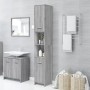 Armario de baño madera contrachapada gris Sonoma 30x30x183,5 cm de vidaXL, Muebles de baño - Ref: Foro24-815520, Precio: 83,9...