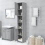 Armario de baño madera contrachapada gris Sonoma 30x30x183,5 cm de vidaXL, Muebles de baño - Ref: Foro24-815520, Precio: 83,9...