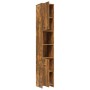 Armario baño madera contrachapada roble ahumado 30x30x183,5cm de vidaXL, Muebles de baño - Ref: Foro24-815519, Precio: 83,53 ...