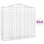 Cestas gaviones 14 uds forma de arco hierro 200x50x180/200 cm de vidaXL, Maceteros y jardineras - Ref: Foro24-3145736, Precio...