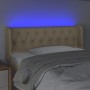 Cabecero con LED de tela crema 103x16x78/88 cm de vidaXL, Cabeceros y pies de cama - Ref: Foro24-3123567, Precio: 56,59 €, De...