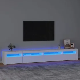Mueble de TV con luces LED blanco 270x35x40 cm de vidaXL, Muebles TV - Ref: Foro24-3152746, Precio: 199,69 €, Descuento: %