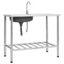 Fregadero de camping de un seno y grifo acero inoxidable de vidaXL, Fregaderos - Ref: Foro24-151214, Precio: 227,19 €, Descue...