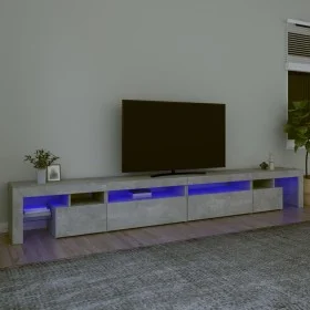 Mueble de TV con luces LED gris hormigón 290x36,5x40 cm de vidaXL, Muebles TV - Ref: Foro24-3152805, Precio: 183,71 €, Descue...