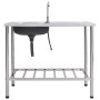 Fregadero de camping de un seno y grifo acero inoxidable de vidaXL, Fregaderos - Ref: Foro24-151214, Precio: 227,19 €, Descue...