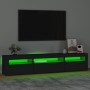 Mueble de TV con luces LED negro 195x35x40 cm de vidaXL, Muebles TV - Ref: Foro24-3152739, Precio: 154,81 €, Descuento: %