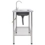 Fregadero de camping de un seno y grifo acero inoxidable de vidaXL, Fregaderos - Ref: Foro24-151214, Precio: 227,19 €, Descue...