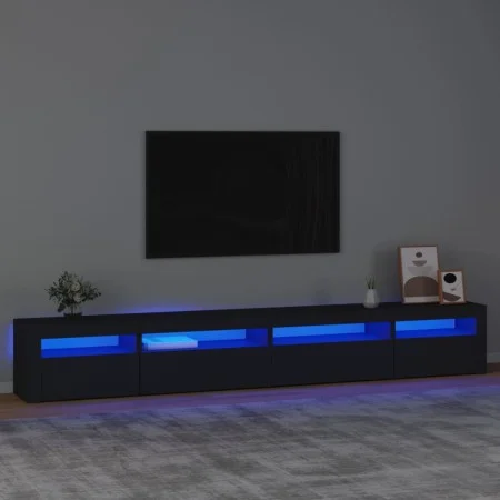 Mueble de TV con luces LED Negro 270x35x40 cm de vidaXL, Muebles TV - Ref: Foro24-3152747, Precio: 209,33 €, Descuento: %