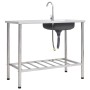 Fregadero de camping de un seno y grifo acero inoxidable de vidaXL, Fregaderos - Ref: Foro24-151214, Precio: 227,19 €, Descue...