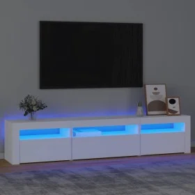 Mueble de TV con luces LED blanco 195x35x40 cm de vidaXL, Muebles TV - Ref: Foro24-3152738, Precio: 161,21 €, Descuento: %