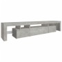 Mueble de TV con luces LED gris hormigón 215x36,5x40 cm de vidaXL, Muebles TV - Ref: Foro24-3152797, Precio: 132,31 €, Descue...