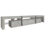 Mueble de TV con luces LED gris hormigón 215x36,5x40 cm de vidaXL, Muebles TV - Ref: Foro24-3152797, Precio: 132,31 €, Descue...