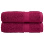 Toallas de ducha SOLUND 2 uds burdeos 70x140 cm 600 gsm en Toallas | Comprar online en Foru.es