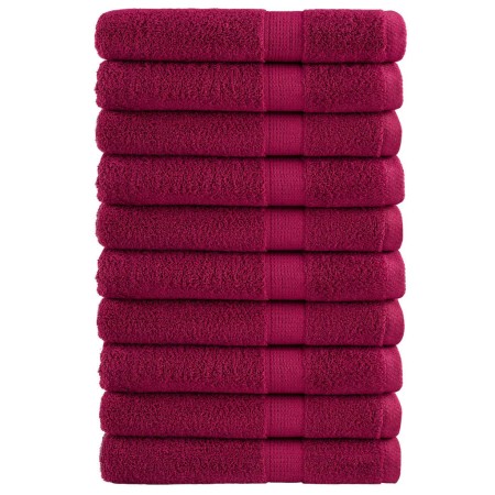 Toallas premium SOLUND 10 uds burdeos 100x200 cm 600 gsm en Toallas | Comprar online en Foru.es