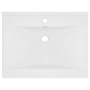 Lavabo de lujo con grifo cerámica 60x46 cm blanco mate de vidaXL, Lavabos - Ref: Foro24-147020, Precio: 93,94 €, Descuento: %