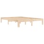 Estructura de cama madera maciza de pino 140x200 cm de vidaXL, Camas y somieres - Ref: Foro24-810365, Precio: 91,09 €, Descue...