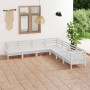 Juego de muebles de jardín 7 piezas madera maciza pino blanco en Conjuntos de jardín | Comprar online en Foru.es