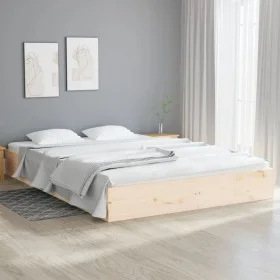 Solid wood bed frame 120x200 cm by vidaXL, Beds and slatted bases - Ref: Foro24-820047, Price: 99,98 €, Discount: %