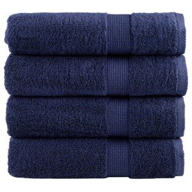 Toallas de baño SOLUND 4 uds azul marino 100x150 cm 600 gsm en Toallas | Comprar online en Foru.es