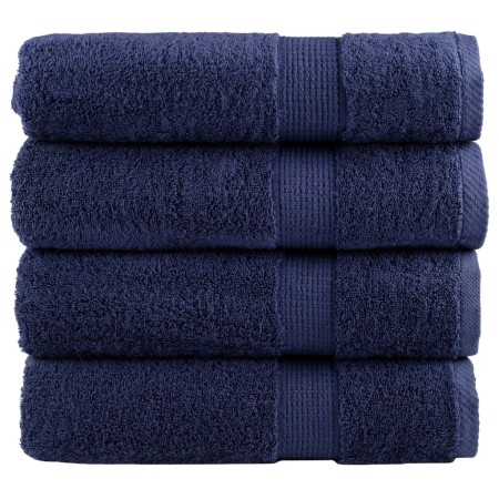 Toallas de baño SOLUND 4 uds azul marino 100x150 cm 600 gsm en Toallas | Comprar online en Foru.es