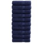 Toallas de baño SOLUND 10 uds azul marino 100x150 cm 600 gsm en Toallas | Comprar online en Foru.es