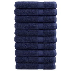 Toallas de sauna SOLUND 10 uds azul marino 80x200 cm 600 gsm en Toallas | Comprar online en Foru.es