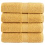 Toallas de mano premium SOLUND, 4 uds, doradas, 30 x 30 cm, 600 g/m² en Toallas | Comprar online en Foru.es