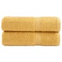 Toallas de mano SOLUND 2 uds dorado 50x100 cm 600 gsm en Toallas | Comprar online en Foru.es