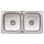 Fregadero de camping doble seno y grifo acero inoxidable de vidaXL, Fregaderos - Ref: Foro24-151212, Precio: 199,60 €, Descue...