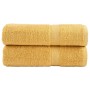 Toallas de baño SOLUND 2 uds dorado 100x150 cm 600 gsm en Toallas | Comprar online en Foru.es
