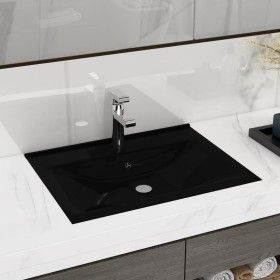 Lavabo lujoso con agujero de grifo cerámica negro mate 60x46 cm de vidaXL, Lavabos - Ref: Foro24-147030, Precio: 93,81 €, Des...