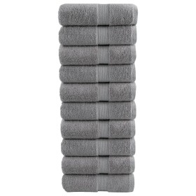 Toallas de mano premium SOLUND, 10 uds, gris, 30 x 30 cm, 600 g/m² en Toallas | Comprar online en Foru.es