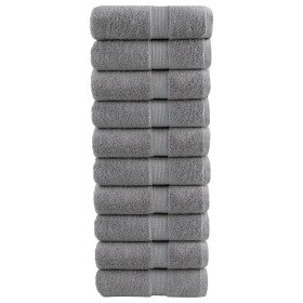 Toallas de mano premium SOLUND, 10 uds, gris, 30 x 30 cm, 600 g/m² en Toallas | Comprar online en Foru.es