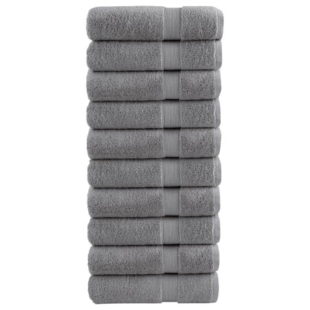 Toallas de mano SOLUND 10 uds gris 50x100 cm 600 gsm en Toallas | Comprar online en Foru.es