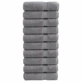 Toallas de ducha SOLUND 10 uds gris 70x140 cm 600 gsm en Toallas | Comprar online en Foru.es