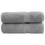 Toallas de baño SOLUND 2 uds gris 100x150 cm 600 gsm en Toallas | Comprar online en Foru.es