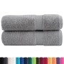 Toallas de baño SOLUND 2 uds gris 100x150 cm 600 gsm en Toallas | Comprar online en Foru.es